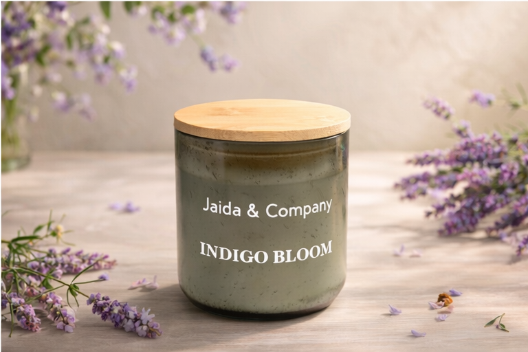 Indigo Bloom Candle