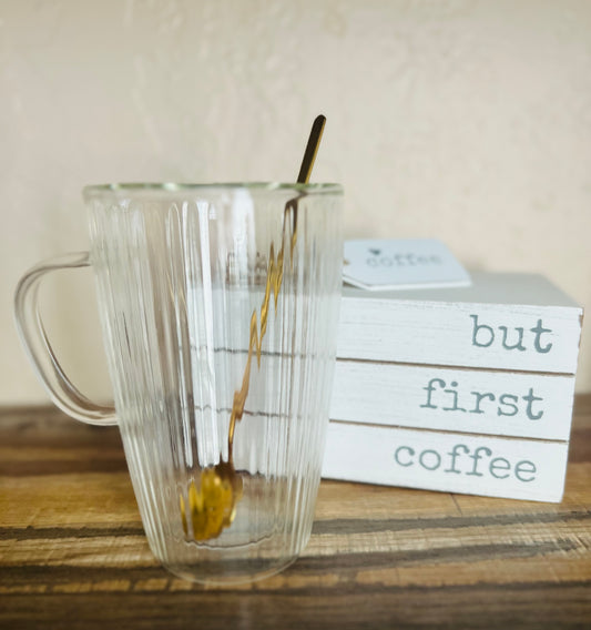 Elegant glass mug